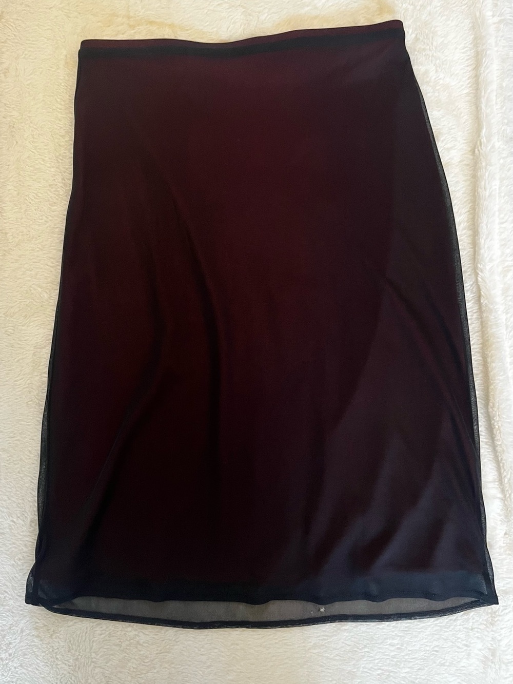 Express Midi Skirt - Red with black mesh